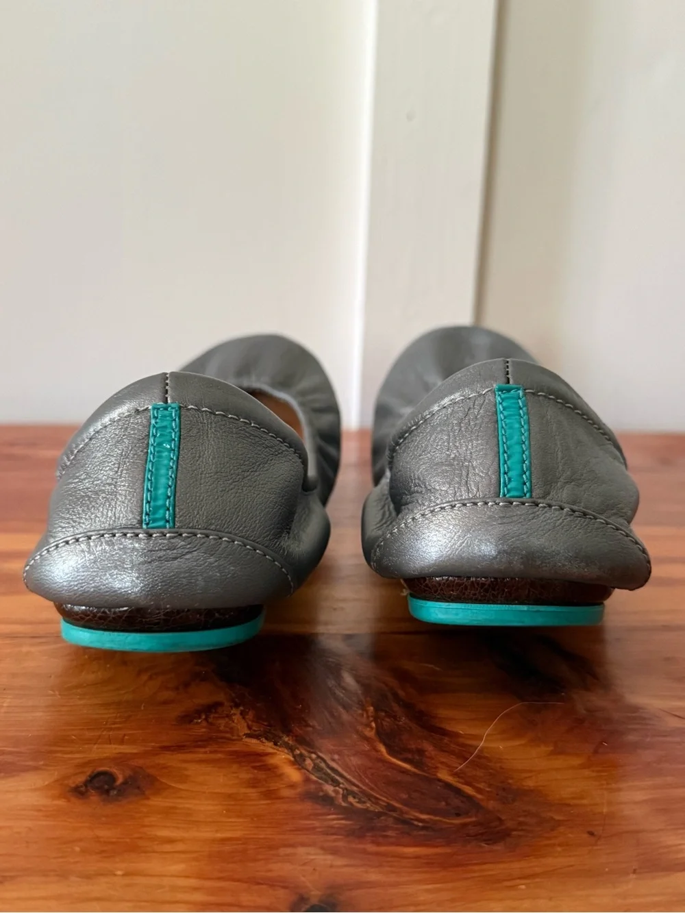 Tieks Metallic Pewter Ballet Flats